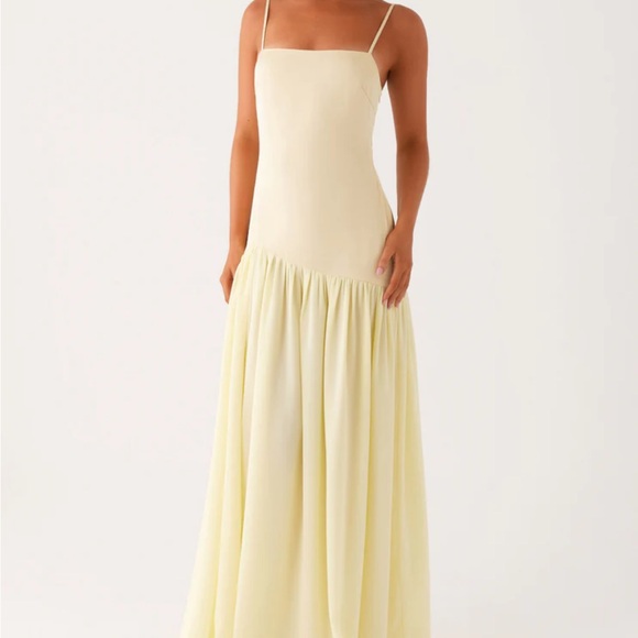Peppermayo Dresses & Skirts - Peppermayo Pale Yellow Maxi Dress with Spaghetti Straps